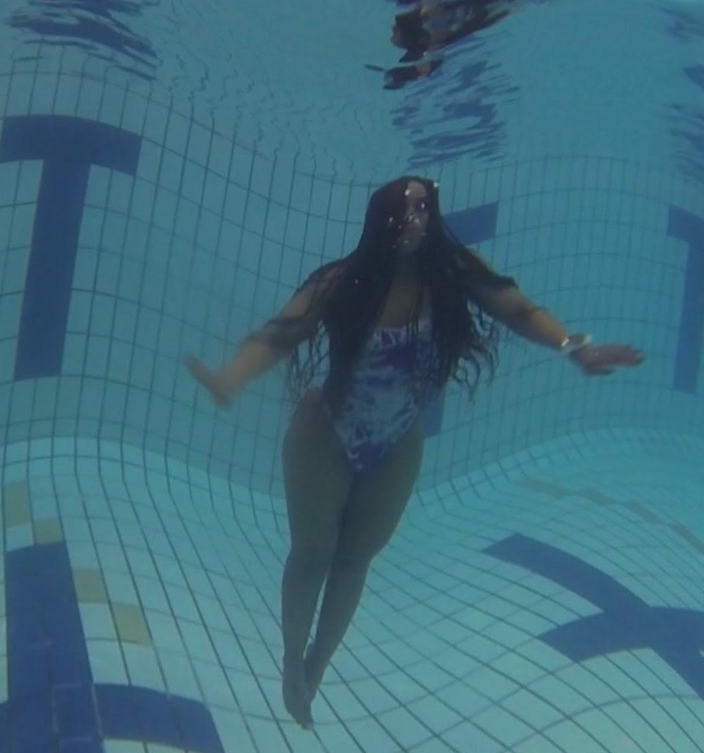 Sharon underwater